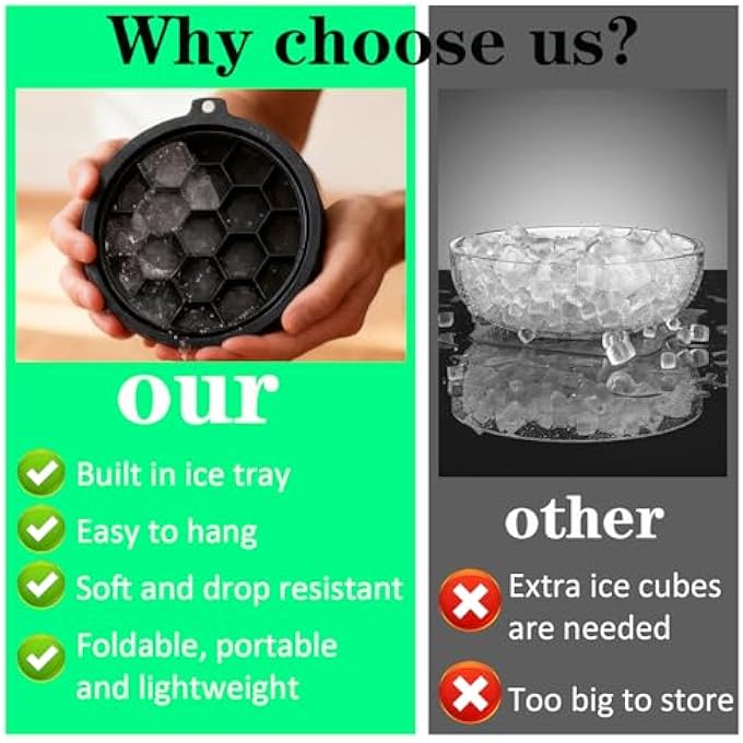 STRBOXONG FACE BOWL FOR ICE WITH BUILT-IN ICETRAY, PORTABLE FOLDING SILICONE ICE BOWL FOR FACE, 2110CM, COLLAPSIBLE, FACIAL PLUNGE BEAUTY CARE SKIN, SUITABLE FOR HOME, TRAVEL, CAMPING - Image 4